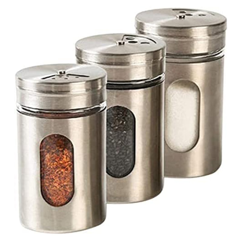 楽天市場】調味料入れ 日本製 燕三条製 各3個組18-8ステンレス製