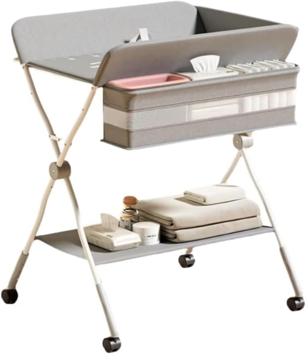 楽天市場】おむつ交換台、ベビーケア、折りたたみ式、高さ調節可能