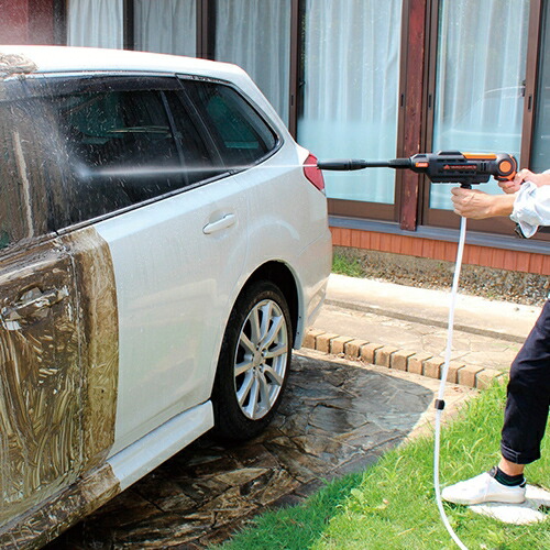 楽天市場 ヤードフォース コードレス 18vハイパワー強水圧洗浄機 充電式 小型 コンパクト タンクいらず 高圧洗浄機 汲み上げ バケツ 蛇口 洗車 水圧 外壁掃除 掃除 清掃 車 自転車 窓 網戸 塩害 台風 ベランダ 悠遊ショップ