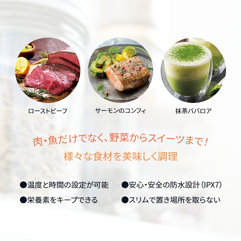 空っぽ冷たさ準備容器 Gh Svma グリーンハウス 小型 コンパクト 低温調理器 低温調理 低温調理工具 家用事 調理家電 羶肉 魚族 調理 一皿分の料理 質朴 たやすい 黒 純白色 ブラック 白 Effie Europe Com