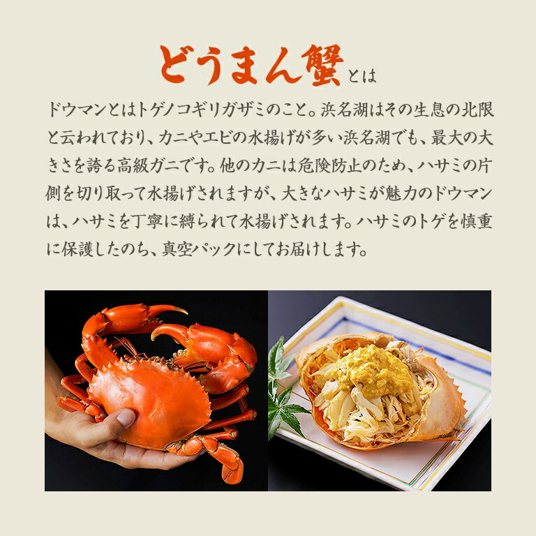 無料発送 浜名湖産 どうまん蟹 希少 カニ 高級 蟹味噌 爪肉 日本産 国産 静岡 グルメ お取り寄せ 冷凍 御祝 お祝い ギフト プレゼント 贈答 贈り物 グルメギフト Fucoa Cl