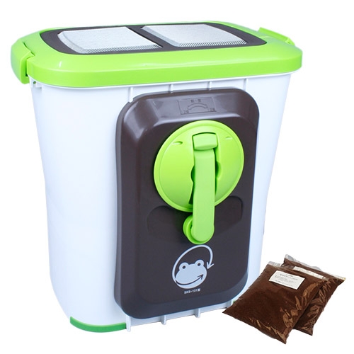 生ゴミ処理器 自然にカエル フードサイクラー 肥料 家庭ごみ エコ 環境 ハンドルを回すだけと簡単です ふたカバー Wevonline Org
