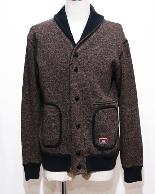 【中古】BEN DAVIS ベンデイビス 砂浜裏毛ジレー XL BRW ゴマ塩 砂浜差し交わす 猫目名取り草 肩かけ色つや GR-1780305