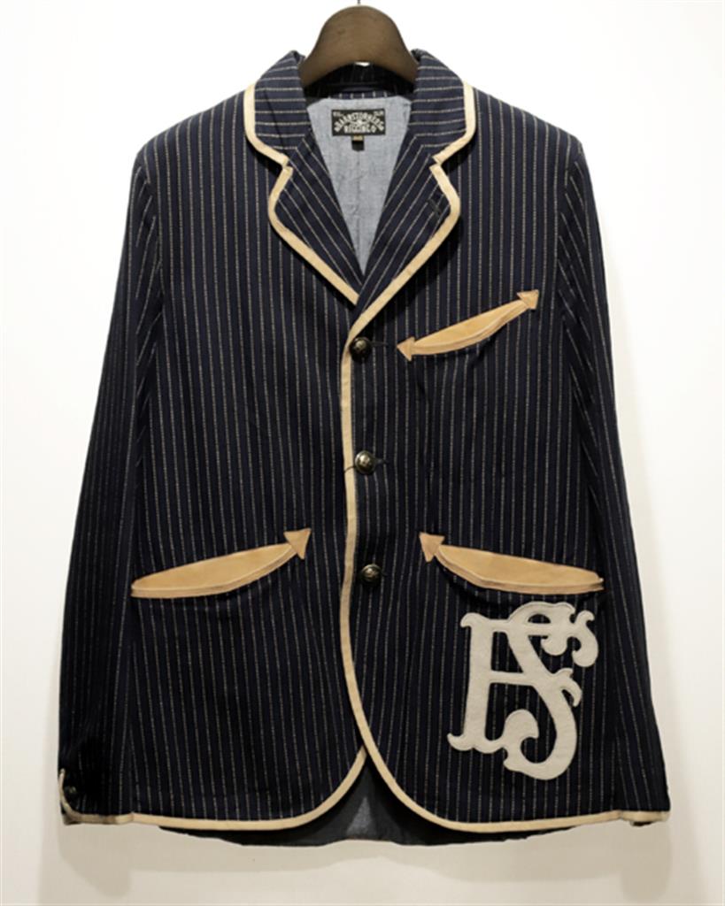 【中古】BARNSTORMERS バーンストーマーズ DOODAH COAT 1933 S.F.SEALS BB CLUB COAT 36 WABASH STRIPE J12-01WBS