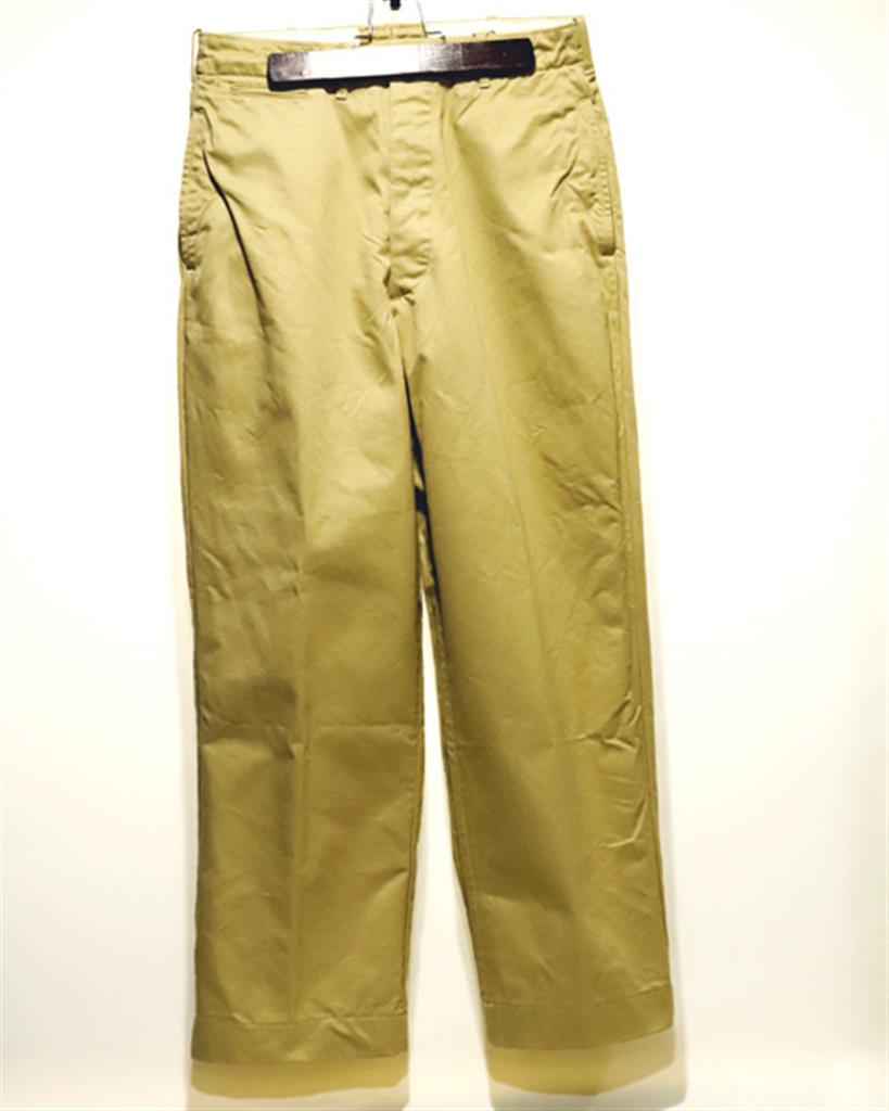 【中古】WARP AND WOOF ﾜｰﾌﾟｱﾝﾄﾞｳｰﾌ Pioneer Tailoring　Original Officer’s Trousers W30 KHK