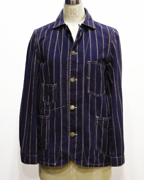 【中古】FREEWHEELERS UNION SPECIAL OVERALLS フリーホイーラーズ ユニオンスペシャルオーバーオールズ BOOLWEEVIL WORK COAT 34 DOUBLE SQUARE DOT WABASH 921002