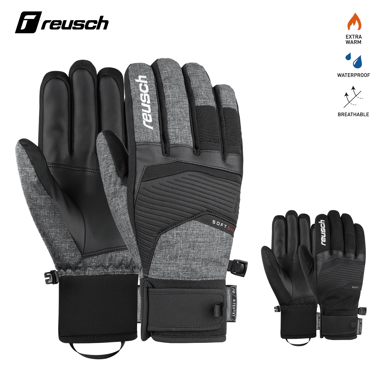 楽天市場】REUSCH ロイシュ スキー グローブ 大人用 5本指 防水 ユニ