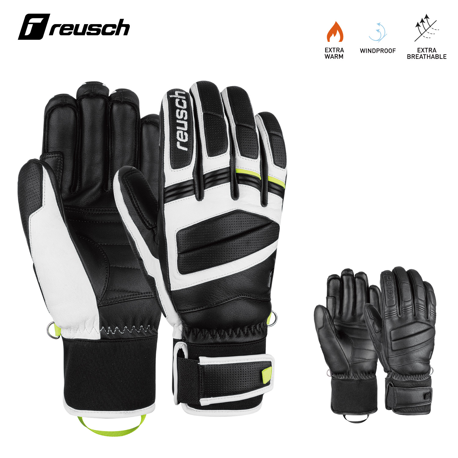 楽天市場】ロイシュ スキーグローブ ミトン メンズ レザーグローブ