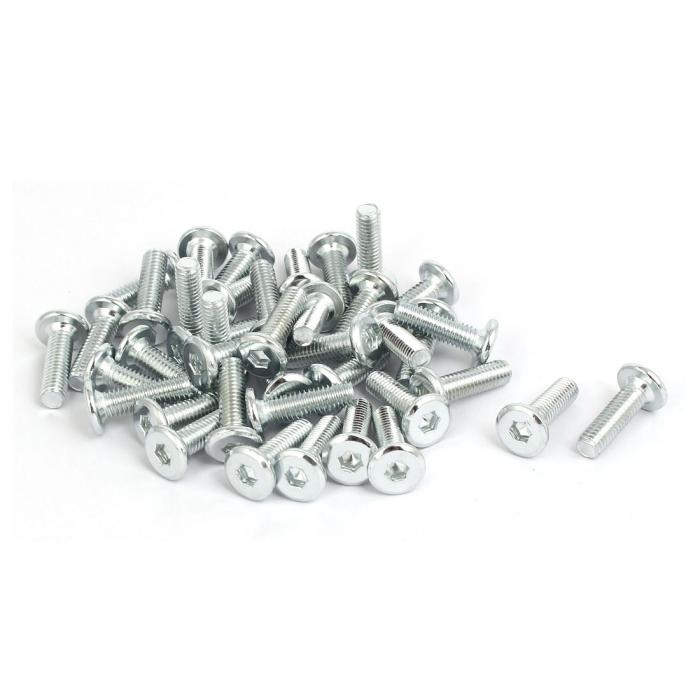 uxcell 家具ボルト 家具スクリューファスナー ホワイト亜鉛メッキ M6x20mm 金属 40個入り 最低価格の uxcell 家具ボルト 家具スクリューファスナー ホワイト亜鉛メッキ M6x20mm 金属 40個入り 最低価格の