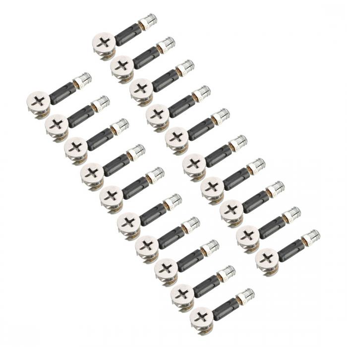 uxcell 家具接続継手 3合1 家具接続キット 外径15 mmカム継手 M6x35 mmだぼネジ 外径8 mm事前に挿入されたナット 20セット