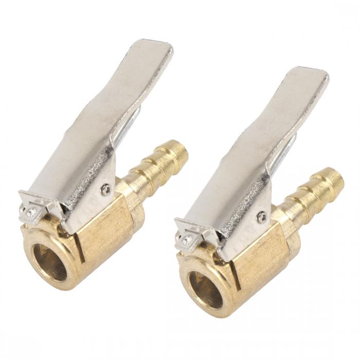 uxcell タイヤチャック エアコンプレッサーエアチャック ポンプ接続アクセサリ 6 mm 2個入り