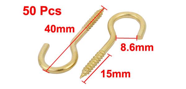 贈答 uxcell ネジフック クラスプ セルフタップ スレッド直径3.3mm 長さ40mm 50個入 qdtek.vn