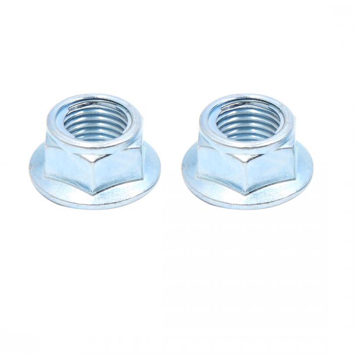 Uxcell 六角フランジナット 2個 14mm スレッドダイア 六角形 フランジ ロック ねじ ナット ファスナー 自動車用 大感謝セール