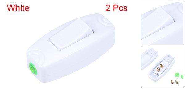 楽天市場 Uxcell インラインコードスイッチ ランプライトロッカースイッチ オン オフ Dpst Ac 250v 16a ホワイト 2個入り Uxcell Japan