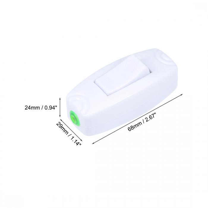 楽天市場 Uxcell インラインコードスイッチ ランプライトロッカースイッチ オン オフ Dpst Ac 250v 16a ホワイト 2個入り Uxcell Japan