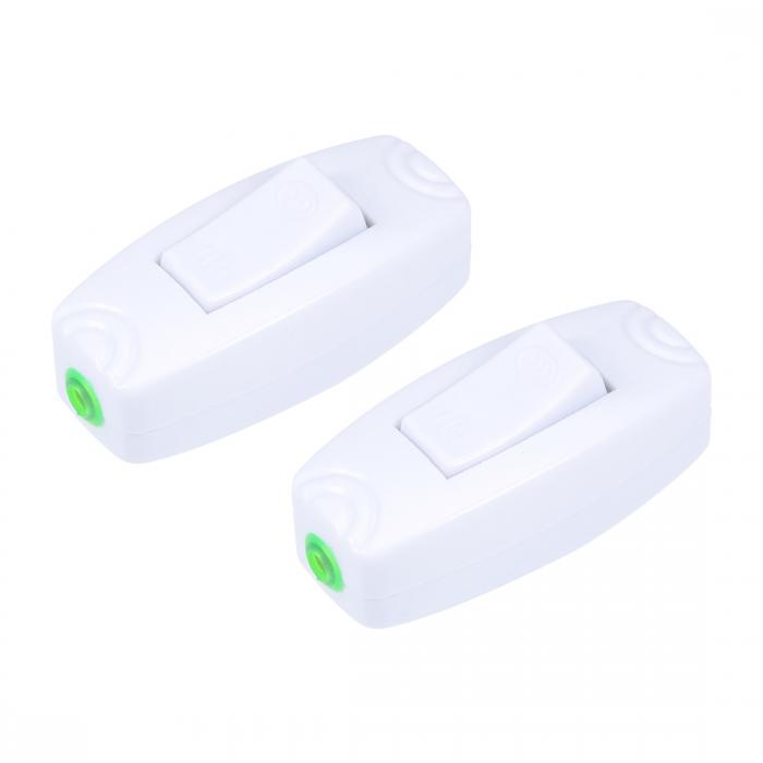 楽天市場 Uxcell インラインコードスイッチ ランプライトロッカースイッチ オン オフ Dpst Ac 250v 16a ホワイト 2個入り Uxcell Japan