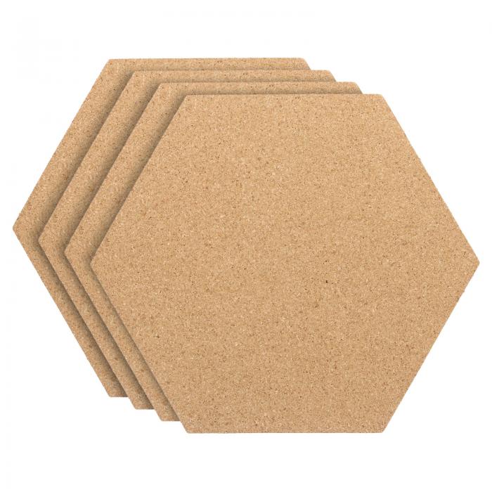 【楽天市場】PATIKIL 23x20cm 厚さ6mm コルクボードタイル 4個入り 自己粘着 六角掲示板 軟木板 展示 床 壁 ホーム ...