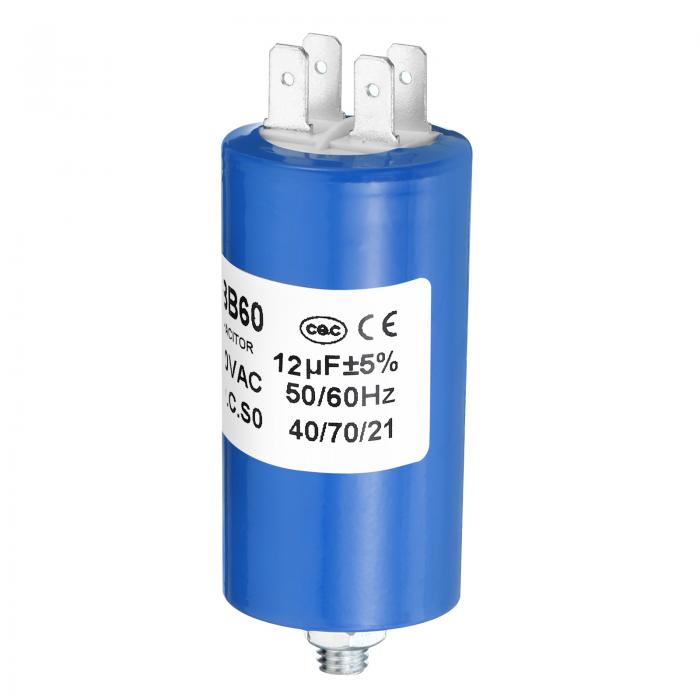 PATIKIL CBB60 12uF Funzione Condensatore,3pz AC 450V 2 Fili 50/60Hz Cilindro 60x35mm per Acqua Pompe,Lavaggio Macchine Motore Avvio
