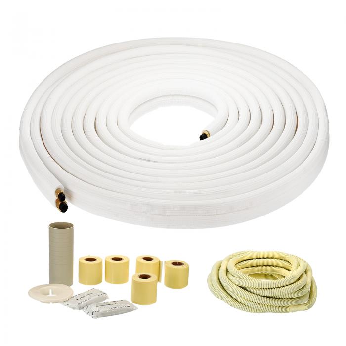 PATIKIL ミニスプリットラインセット15.2m 6.35mm 9.52mm OD銅管パイプ延長厚さ PE 絶縁 ミニスプリット用 エアコン HVAC またはヒートポンプシステム用|uxcell japan