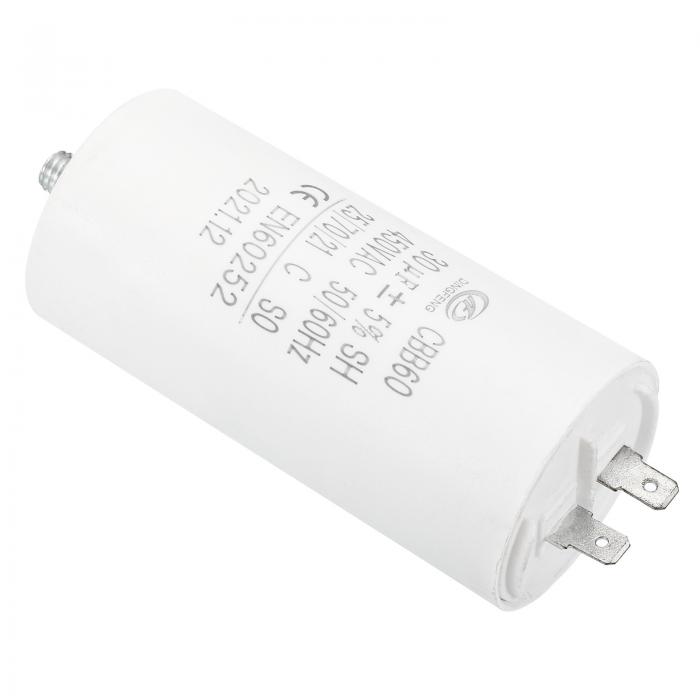 PATIKIL CBB60 15uF Funzione Condensatore,2pz AC 450V 4 Pin 50/60Hz Cilindro Inferiore con Vite 75x40mm per Aria Compressore,Pulizia Macchina Motore Stella