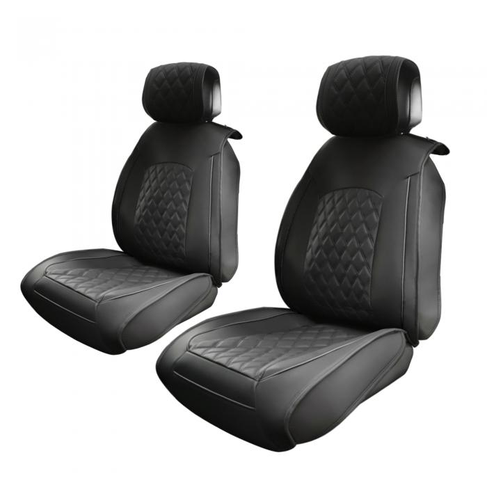 uxcell シートカバー 車 カーシートカバー Fordに対応 F-150 2009-2023 F-250/F-350/F-450 2017-2023 防水レザー 耐久性 通気性 2個入り 黒|uxcell japan