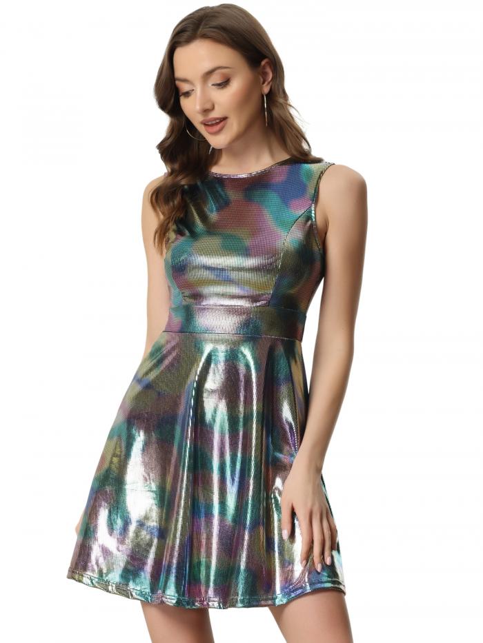 Allegra K トリムラウンドネック半袖シースミディドレス 楽天市場】Allegra K シースドレス フリルスリーブ ラウンド