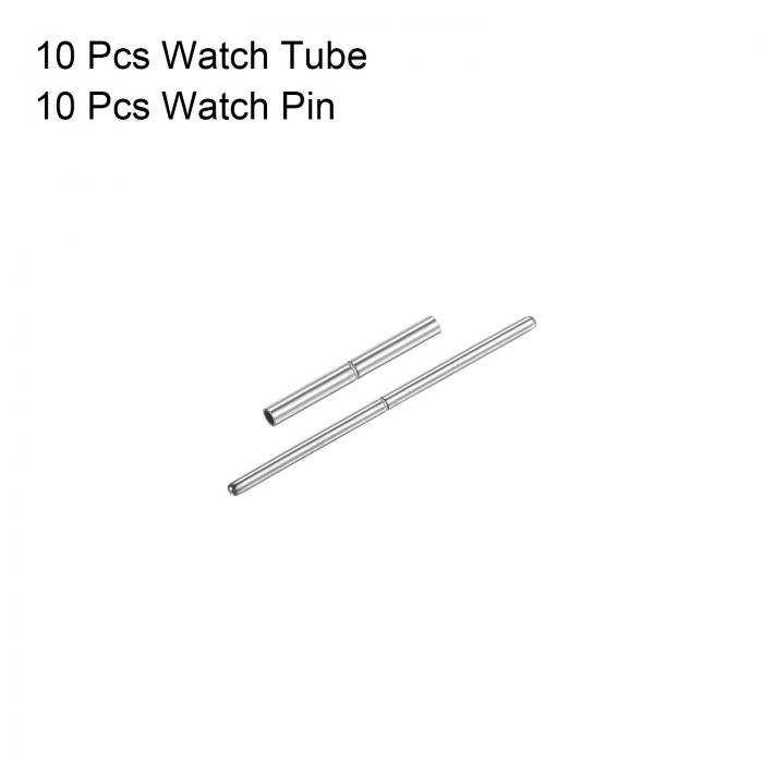 大人気新作 uxcell 時計バンド管ピン ステンレス鋼 連結シャフト 時計バンド修理 交換用 管径1.2mm ピン長さ23 mm 10個  somaticaeducar.com.br