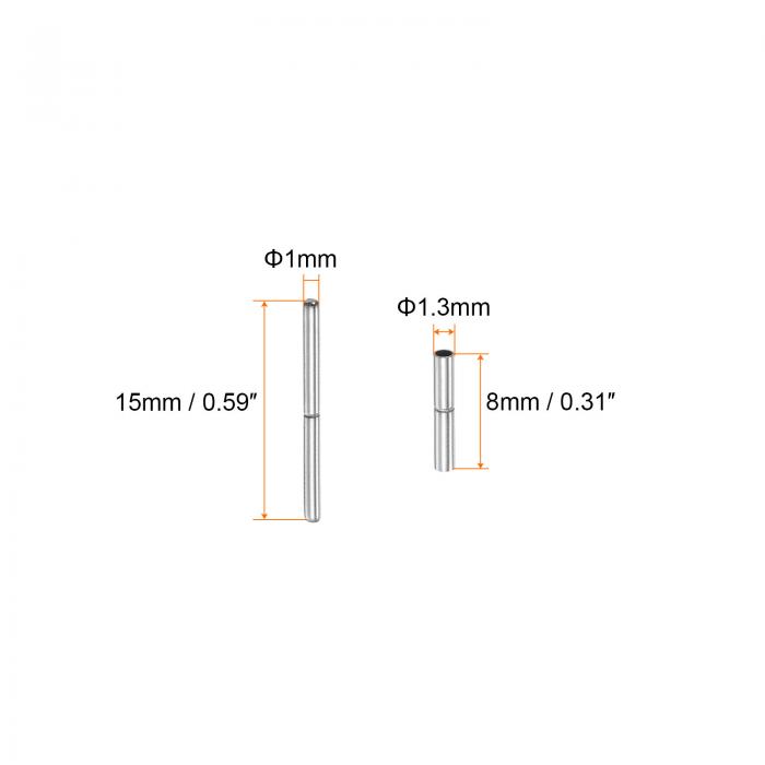 大放出セール uxcell 時計バンド管ピン ステンレス鋼 連結シャフト 時計バンド修理 交換用 管径1.3 mm ピン長さ15mm 10個  jesusimoveispaty.com.br