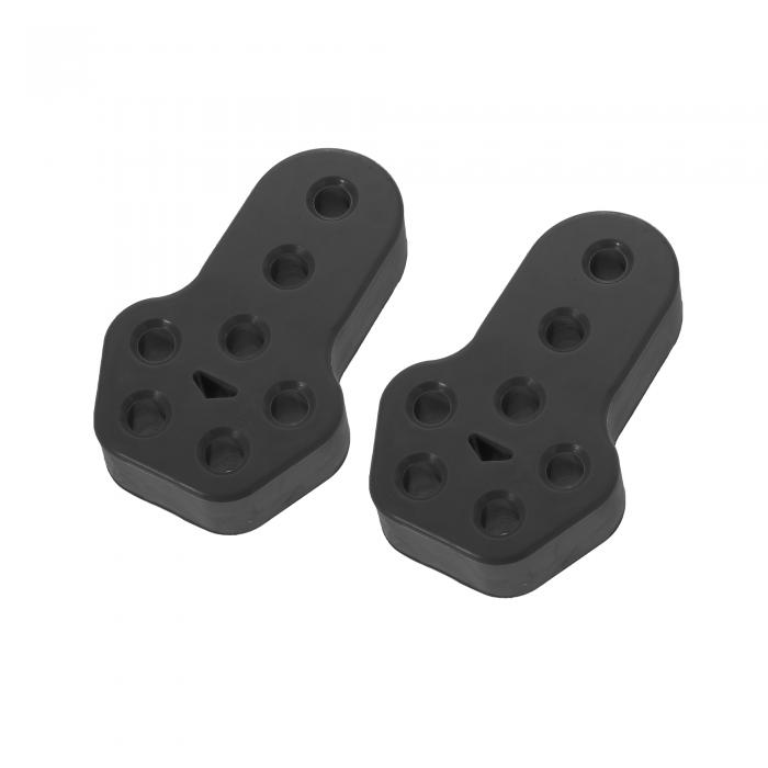 X AUTOHAUX 車の排気ゴムハンガー マフラーブッシュテールパイプ ゴムハンガー 7穴付き 穴径11 mm ブラック 2個