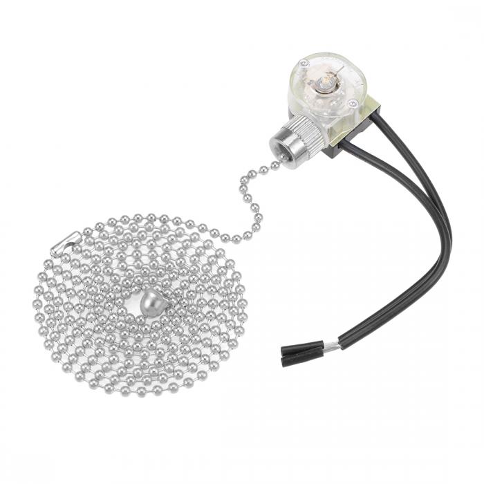 【楽天市場】uxcell プルチェーンスイッチSPST プルチェーンゴールデン付き シーリングファンライトランプ用 シルバー 110cm