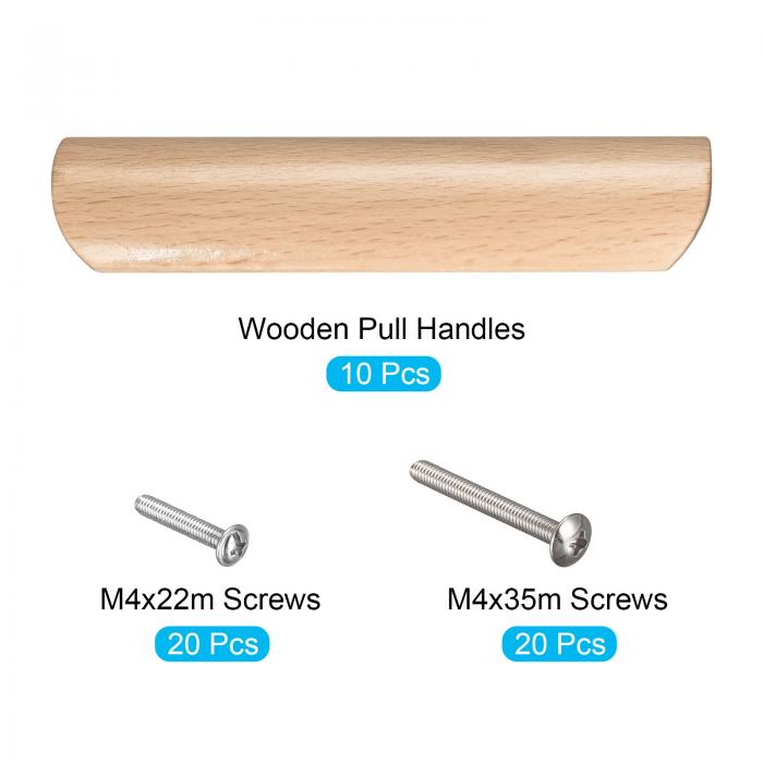 即納最大半額 Uxcell 引き出し取っ手 124mm長さ ウッドエッジ ドアノブ ドレッサーハンドル 食器棚 家具交換用 取り付けネジ付き ブラウン 10個入り Compiler Plasu Edu Ng