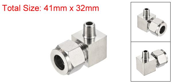 想像を超えての uxcell 圧縮チューブフィッティング 304 ステンレス鋼 1 8PT x 12mm OD 90度カップリングアダプター  www.medicare.co.th