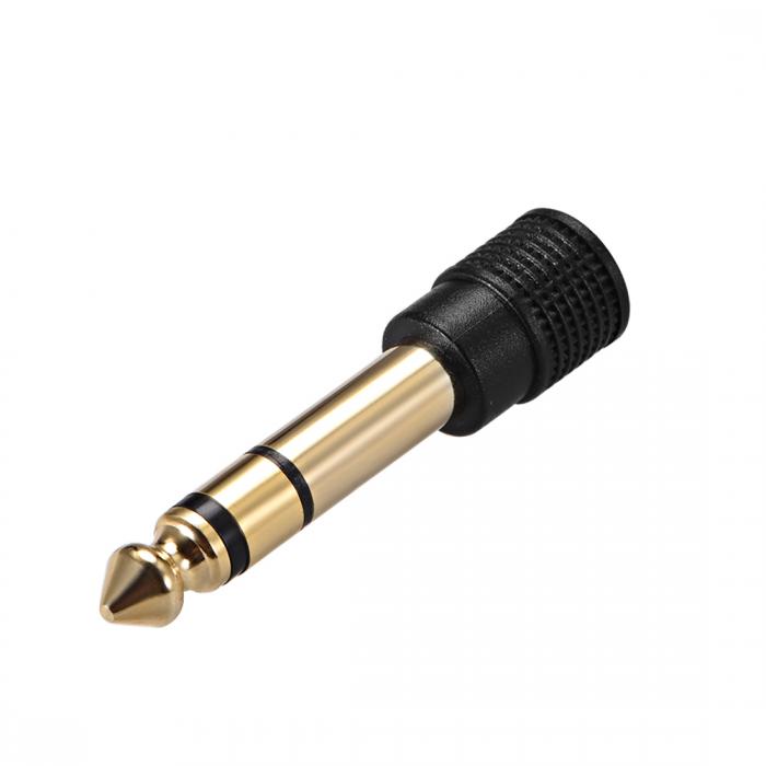 uxcell 6.35mmオス-3.5mmメスコネクタ