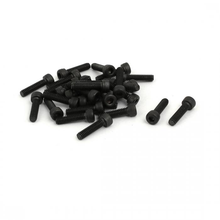 uxcell 六角穴付きボルト キャップねじ マシンスクリューファスナータイプ 合金鋼材製 5#-40 x12.7mm 全長ねじ16mm 28個入り