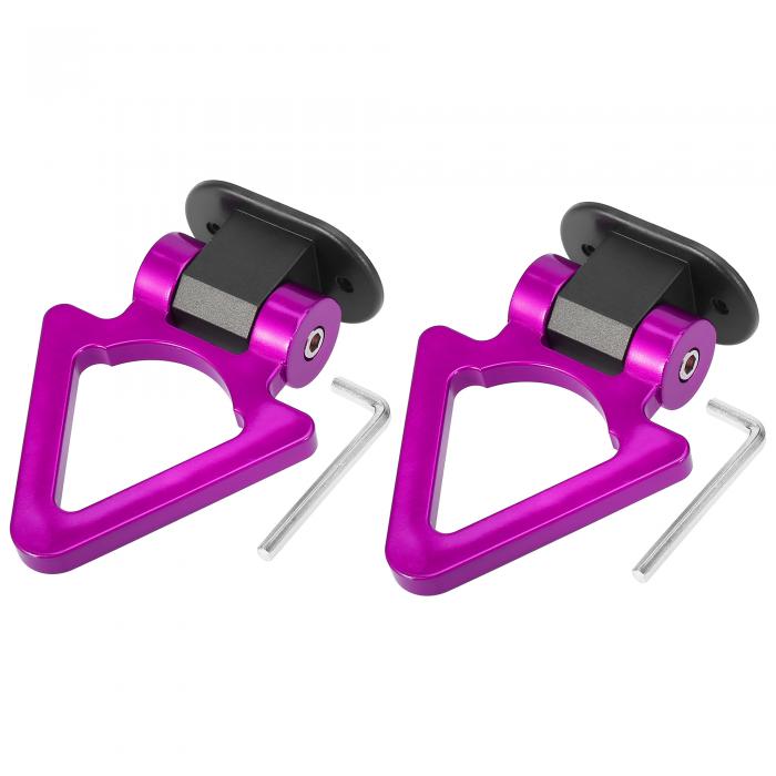 X Autohaux ダミー牽引フック 車 牽引フック装飾 三角形 バンパートレーラーステッカー飾る ユニバーサル 装飾 ドレスアップ 簡単取付 Abs製 2セット 数量限定 特売