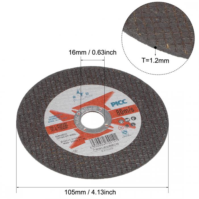 直輸入品激安 uxcell カットオフホイール 酸化アルミニウム製 茶色 100mm 厚さ1.2mm 10個入り qdtek.vn