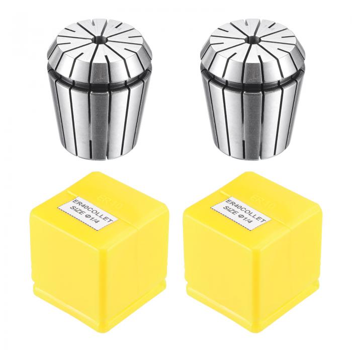uxcell ER40スプリングコレット チャック CNC彫刻機旋盤フライス盤用 6.5 mm 2個