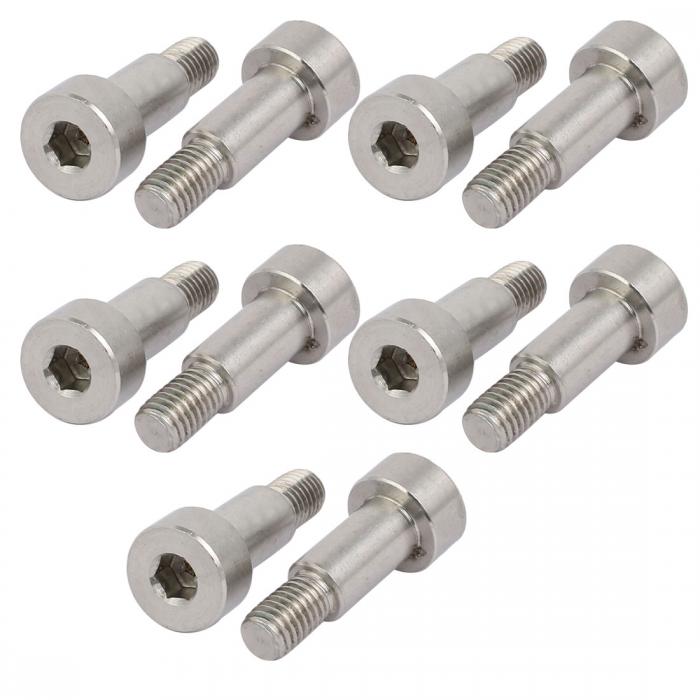 uxcell ショルダーボルト 六角穴付きボルト キャップねじ 肩径10mm 肩長さ18mm M8スレッド シルバートーン 10個入り