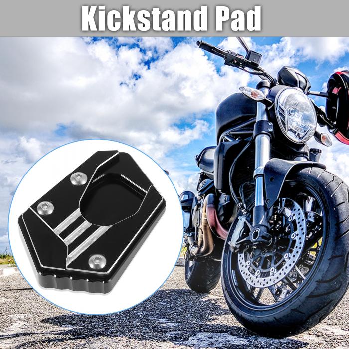 市場 Motoforti パーキングスタンドサイドスタンドエクステンションパッド サポートフットプレート オートバイのキックスタンドパッド