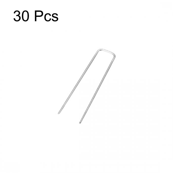 uxcellガーデンステークガーデンステープルUピン亜鉛メッキ150x30mm3mmロッド直径スクエア30個