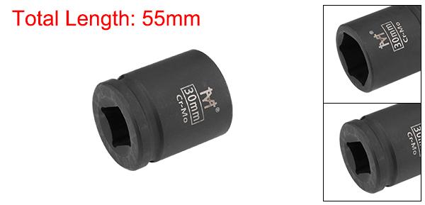 Uxcell インパクトソケット 6点ソケットサイズ 19mmドライバー 30mm 55mm クロムモリブデン鋼製 ブラック 長さ サイズ交換ｏｋ クロムモリブデン鋼製