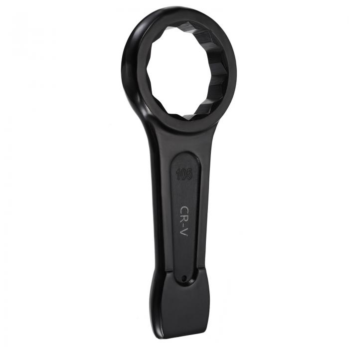 uxcell ボックスエンドストライキングリングレンチ 105粍 米突 CR-V鋼製 12点フラットストライキレンチ 焼付け塗り付ける片頭スパナー 乗用車保全用お手々物の具