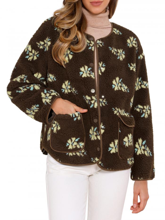 楽天市場】カーディガン レディース シニア 秋冬 ブークレー使い