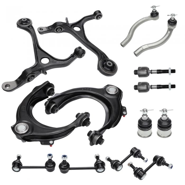 X AUTOHAUX Hondaに対応アコード用の14個のフロントサスペンションキット コントロールアーム インナーアウタータイロッドエンド フロントリアスウェイバーリンク ロアボールジョイント 品番:K80228/EV80210/ES80287|uxcell japan