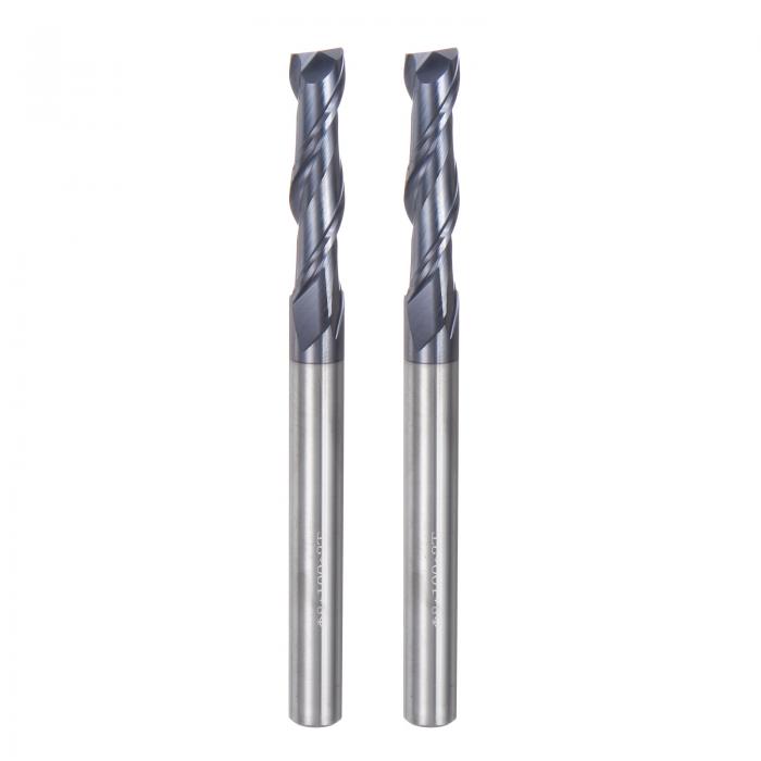 uxcell 2個セット 8mm直径 8mmシャンク スクエアノーズエンドミル 2枚刃 HRC45カーバイド AlTiNコーティング CNCルータービット カッターツール エンドミル加工用 CNC加工用 黒色|uxcell japan