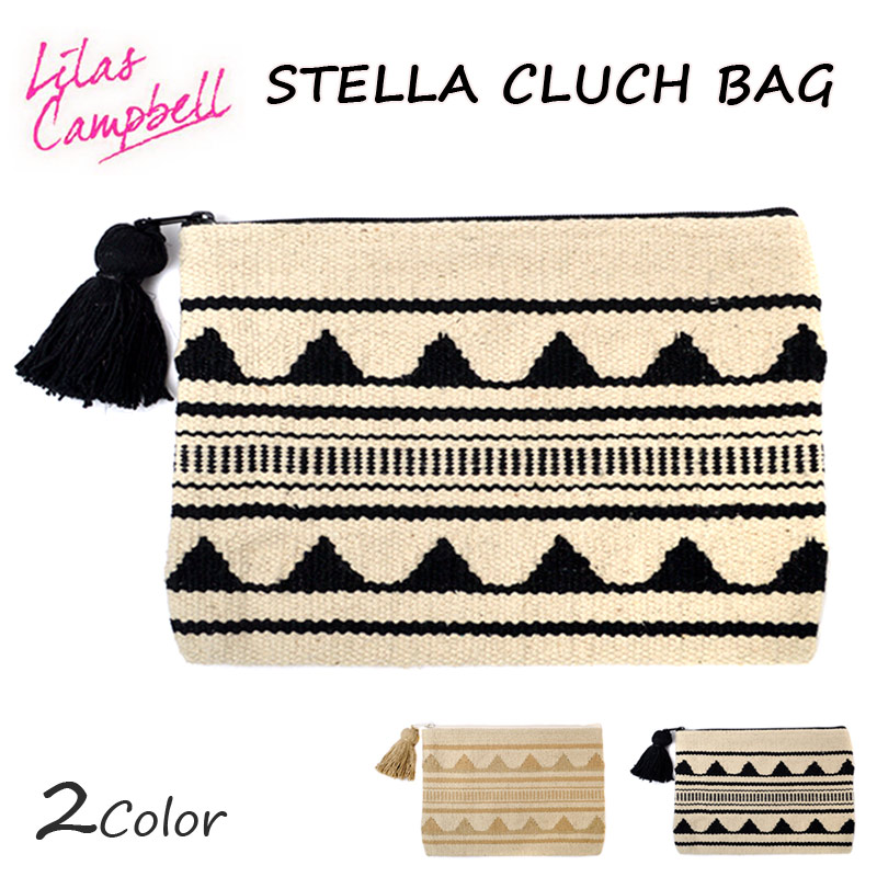【全品送料無料】クラッチバッグ Lilas Campbell ステラ クラッチバッグ mini clt BAG stella cluch バッグ リラキャンベル コットン 幾何学 模様 レディース サブバッグ カバン 17876200