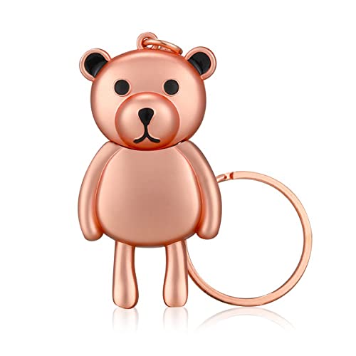 オモシロUSBメモリ 熊模様 Bear キーホルダー付き 両用タイプ 32GB (ピンク)画像