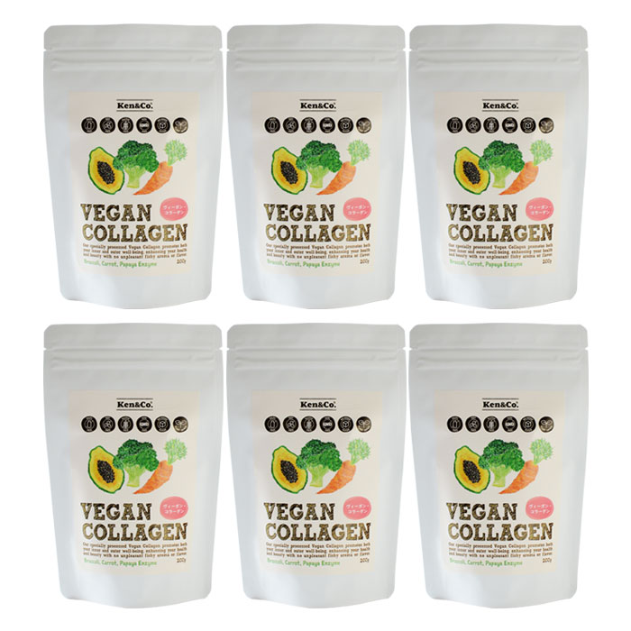 Ken&Co.（ケンアンドコー）(R) VEGAN COLLAGEN （ヴィーガン・コラーゲン） 200g×6個セット