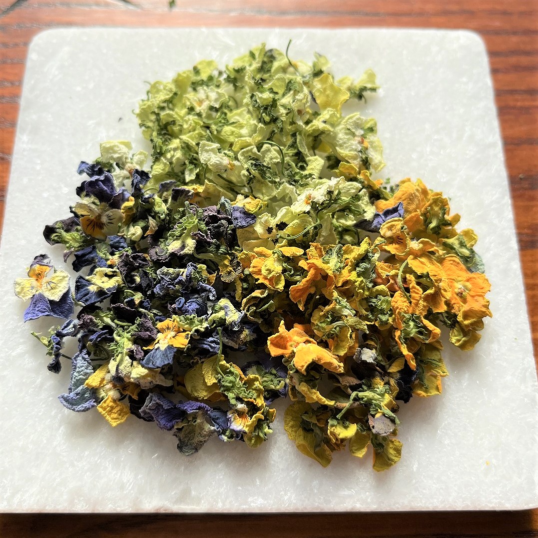 うずの華 送料無料 花 ミックスケーキ 食べるおしばな スイーツ 飾り 2g ドライエディブルフラワー フラワーフレーク 食用花 ビオラ クッキー