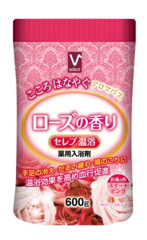 楽天市場 ｖセレクト セレブ温浴 薬用入浴剤 ローズ ６００ｇ 入浴剤 ｖドラッグ 楽天市場店